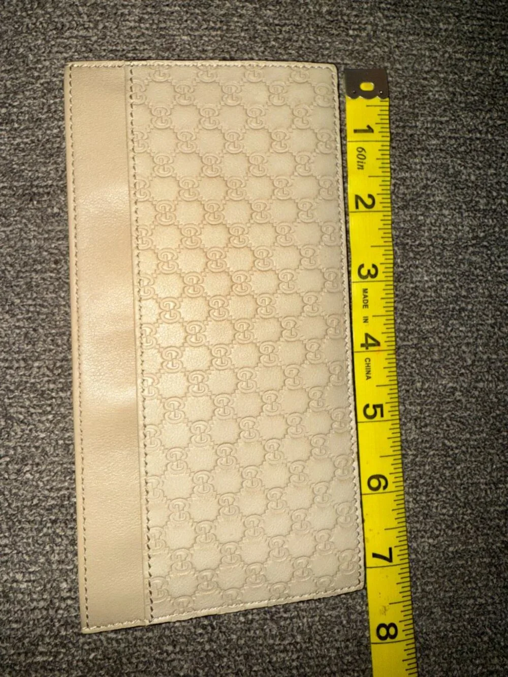 Gucci GG Microguccissima Biege Tan Leather Card Wallet Insert ID Holder